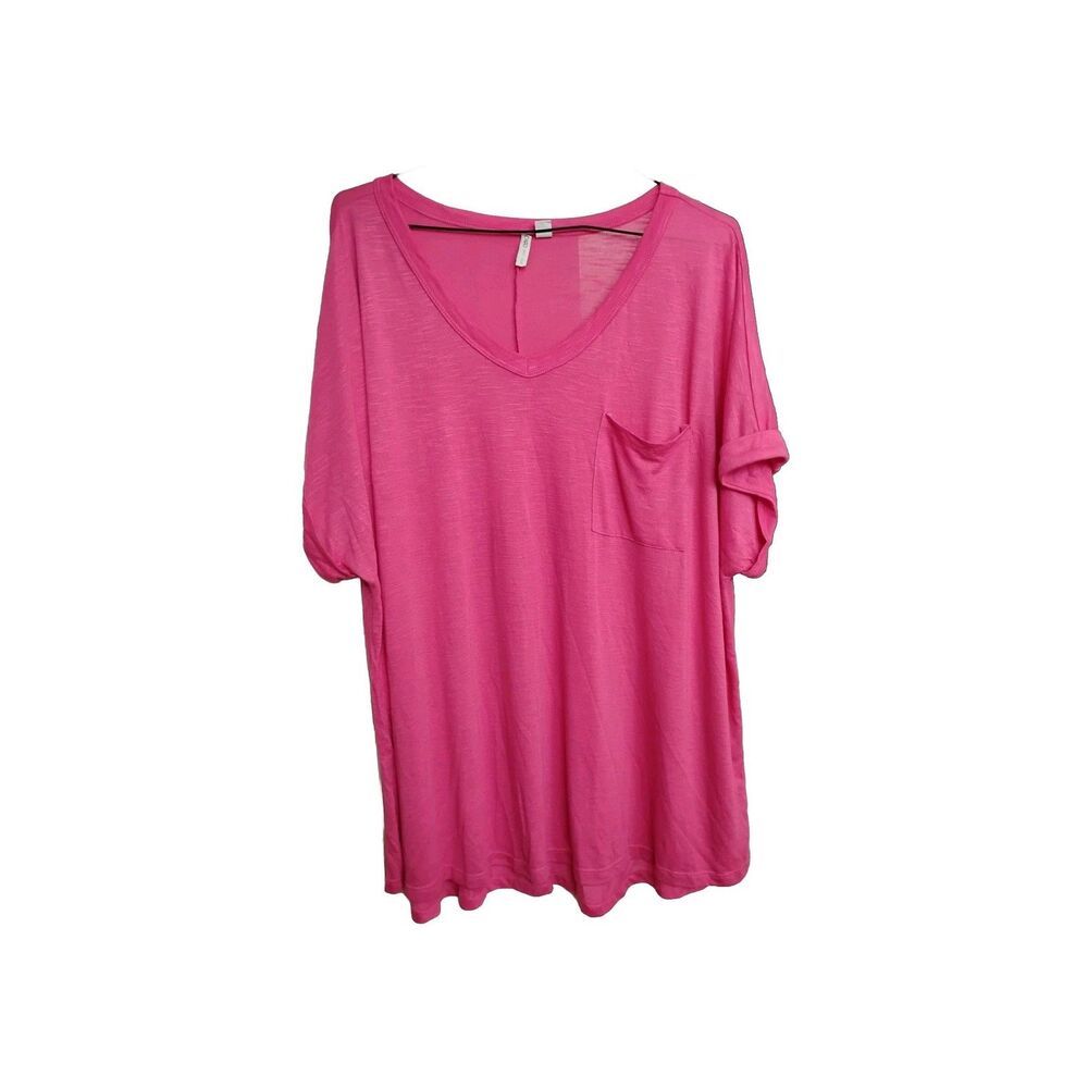 Cato Women's Shirt 22/24 Pink Short Sleeve